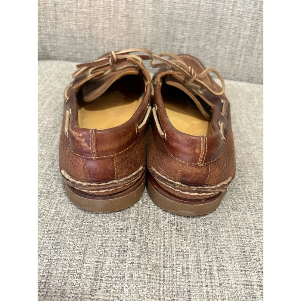 Sperry Gold Cup Authentic  Brown Leather Boat Shoes Classic Deck 10.5